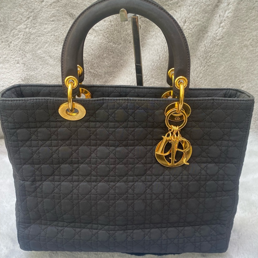 Vintage Christian Dior “Lady Dior” Cannage nylon bag